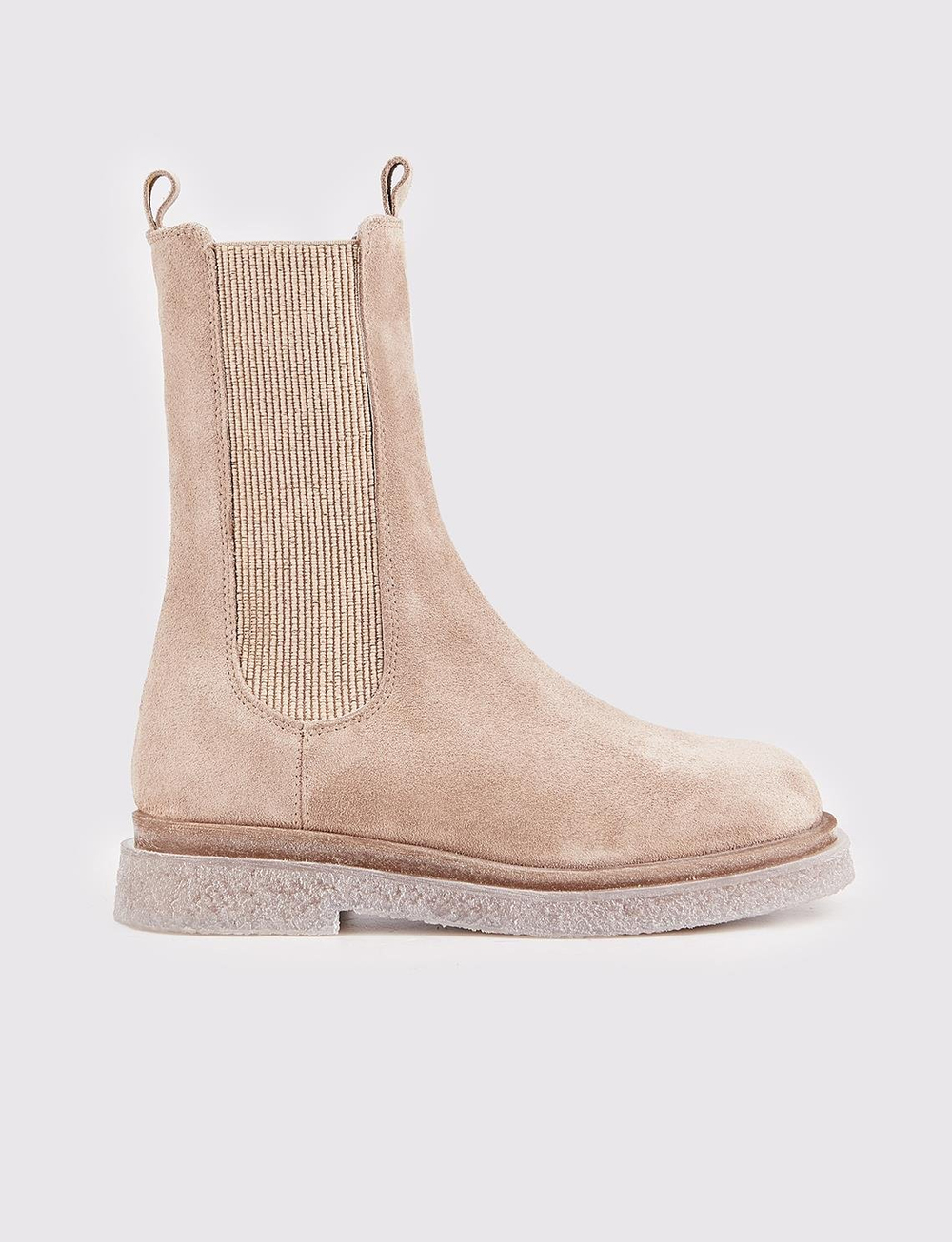 Women Mink Suede Genuine Leather Chelsea Boots