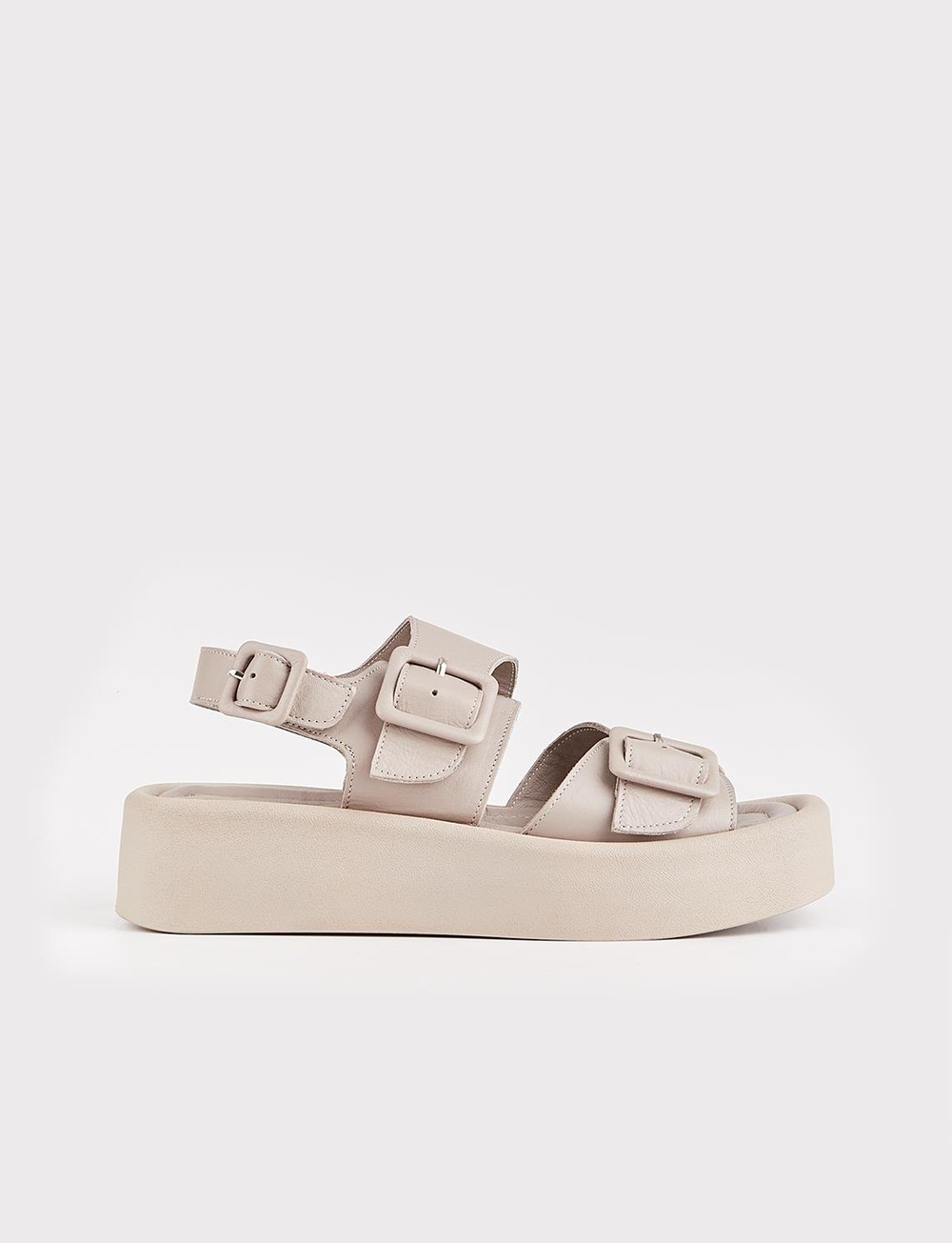 Women Mink Genuine Leather Chunky Sandals