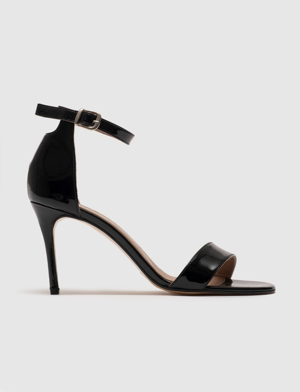 Neolit Taban Hakiki Deri Siyah Kadın Topuklu Ayakkabı