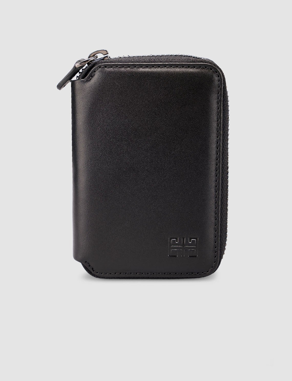 Siyah Hakiki Deri Fermuarlı Kartlık Cüzdan