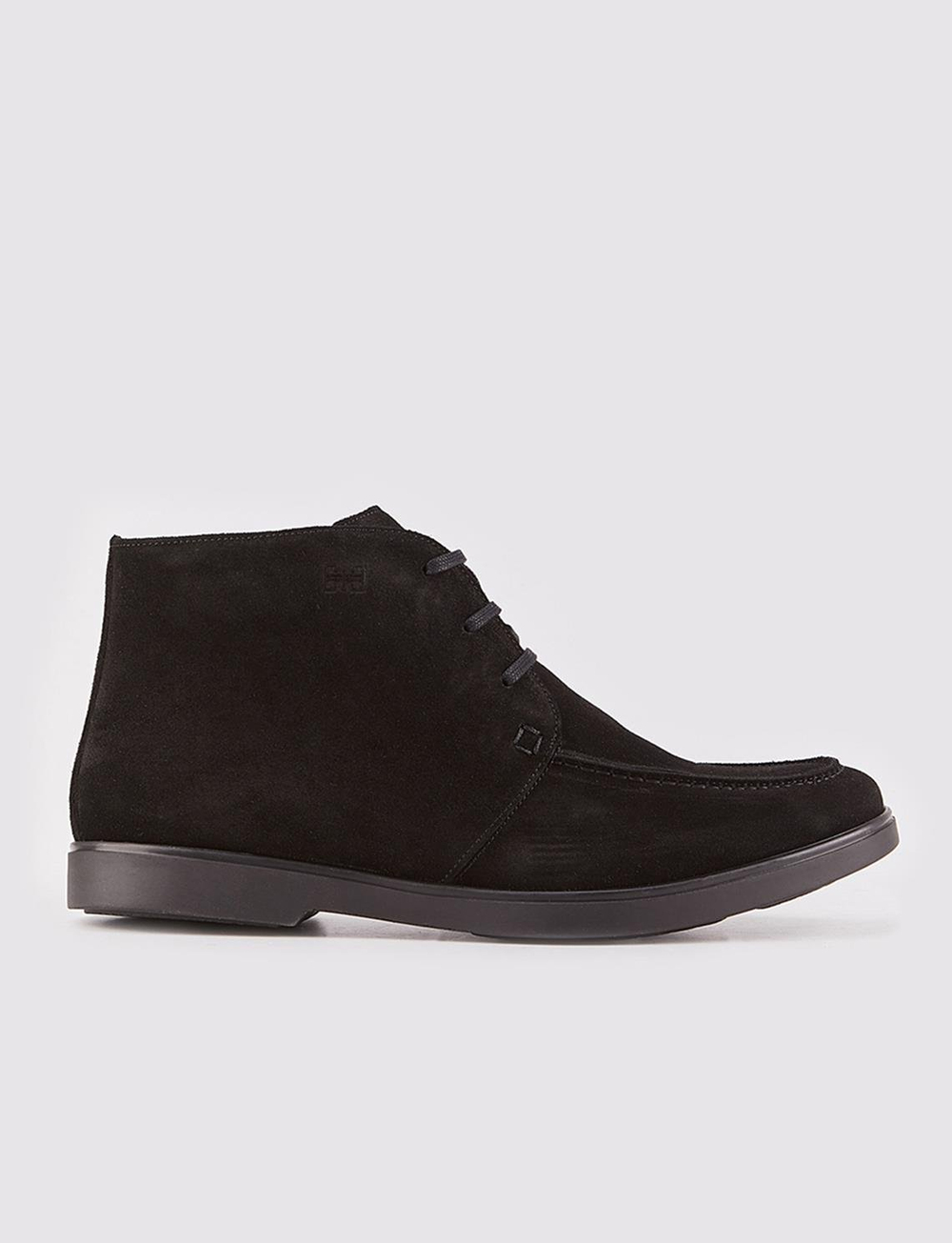 Men Black Suede Genuine Leather Boots