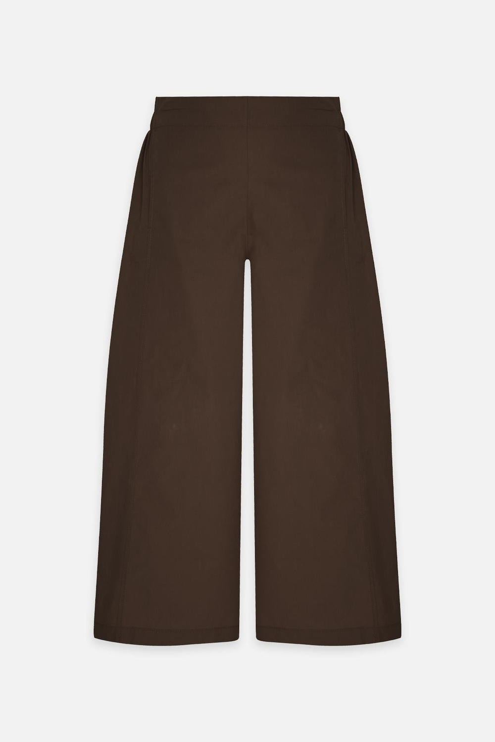 Acı-Kahve Belden Lastik Detaylı Rahat Kesim Kapri Pantolon Kadın Pantolon modelleri