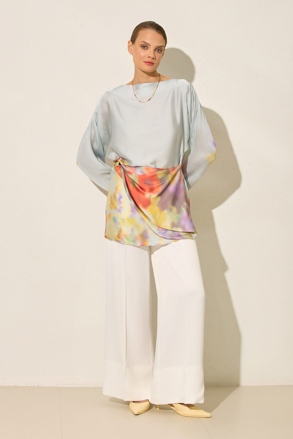 Mint Bel Detaylı, Uzun Kollu Modern Tunik Kadın Kategorisiz modelleri