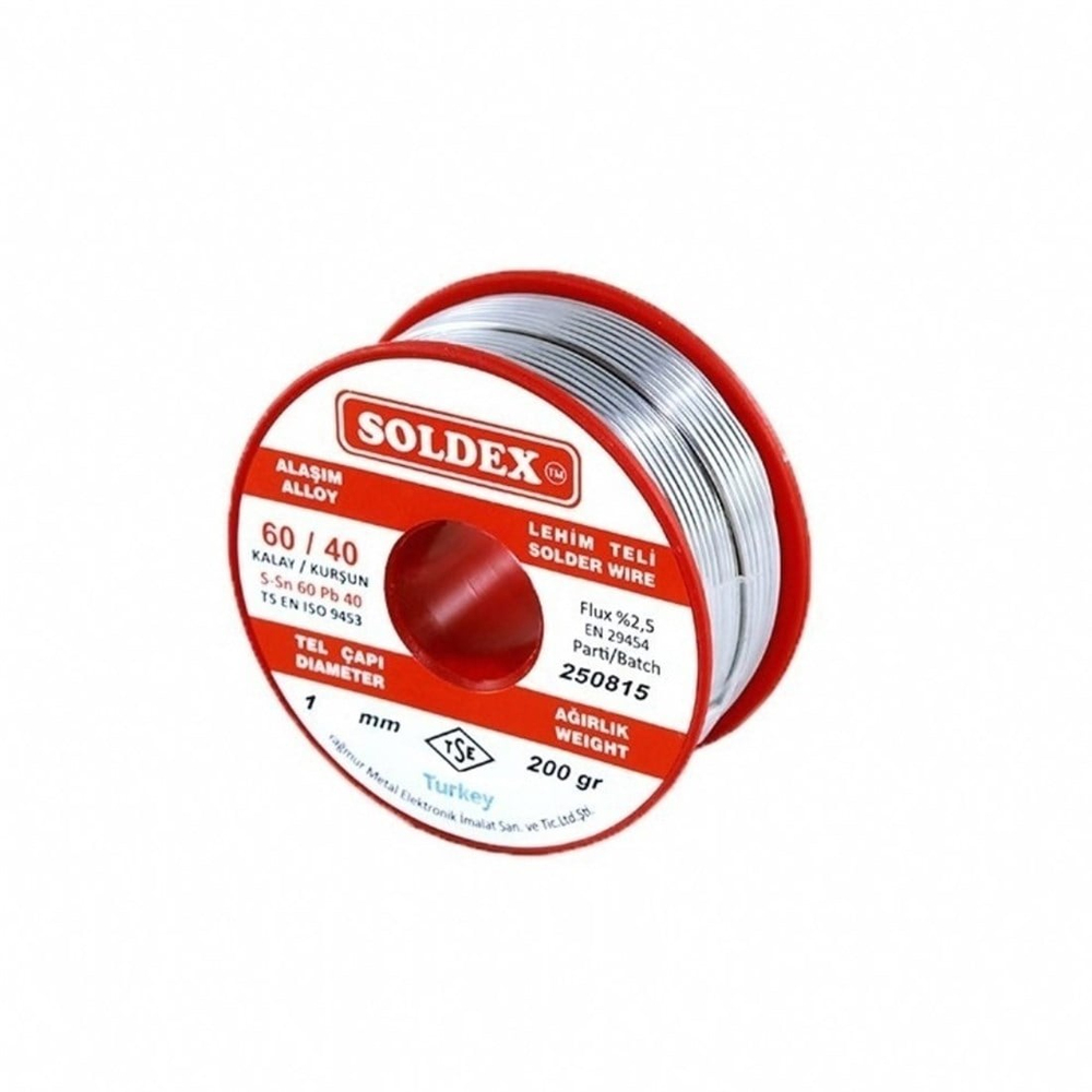 1,00mm 200Gr Soldex Lehim Teli Sn60 Pb40