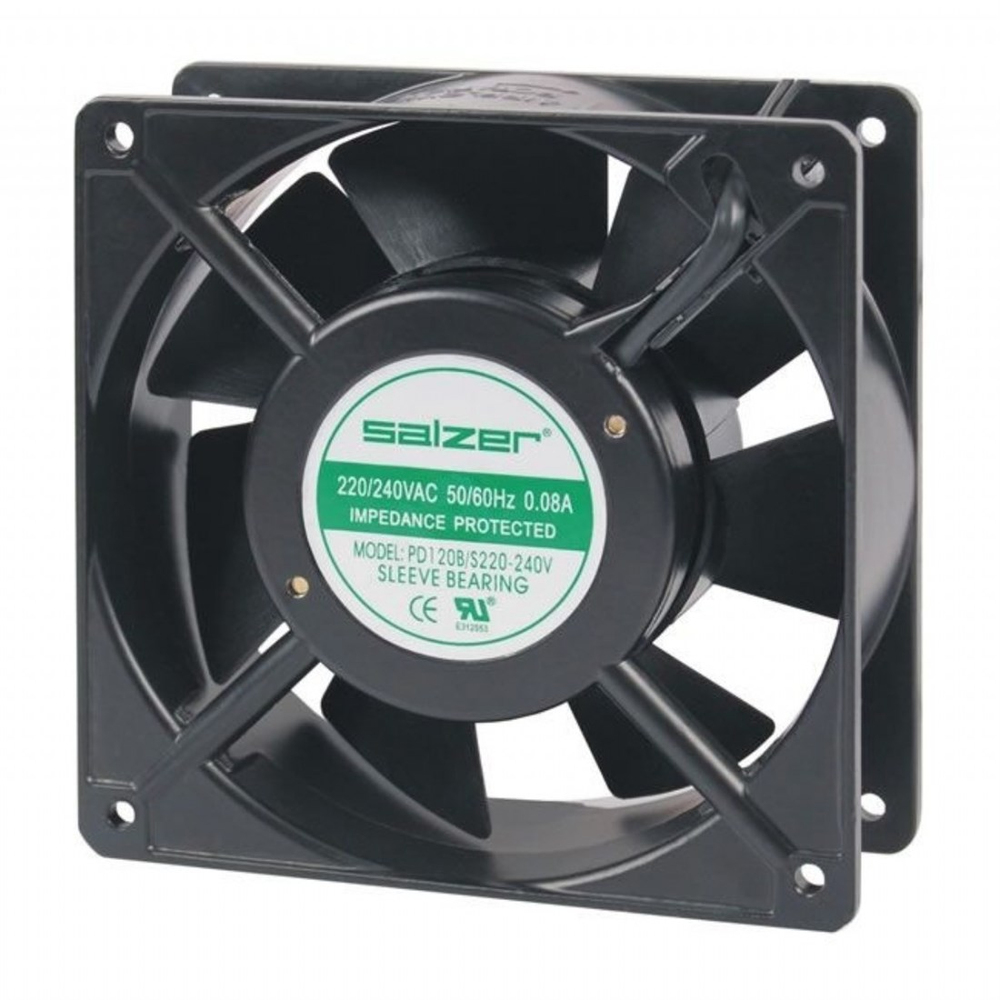 120x120x38 mm 48v dc salzer rulmanlı ball kablolu kare fan