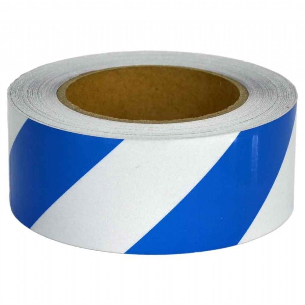 50mm x 23 mt Reflektif Bant Mavi ve Beyaz