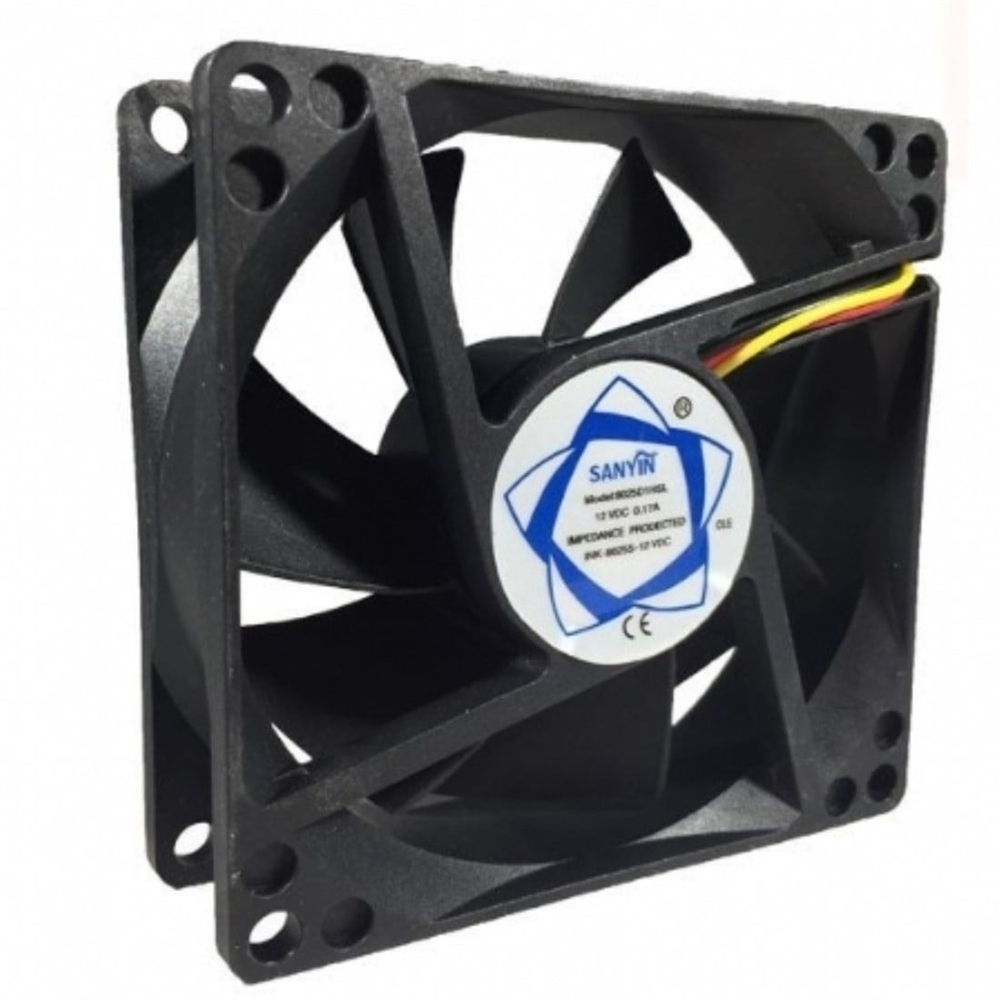 80x80x25 mm Sanyın 12V DC 0.17A Kare Fan