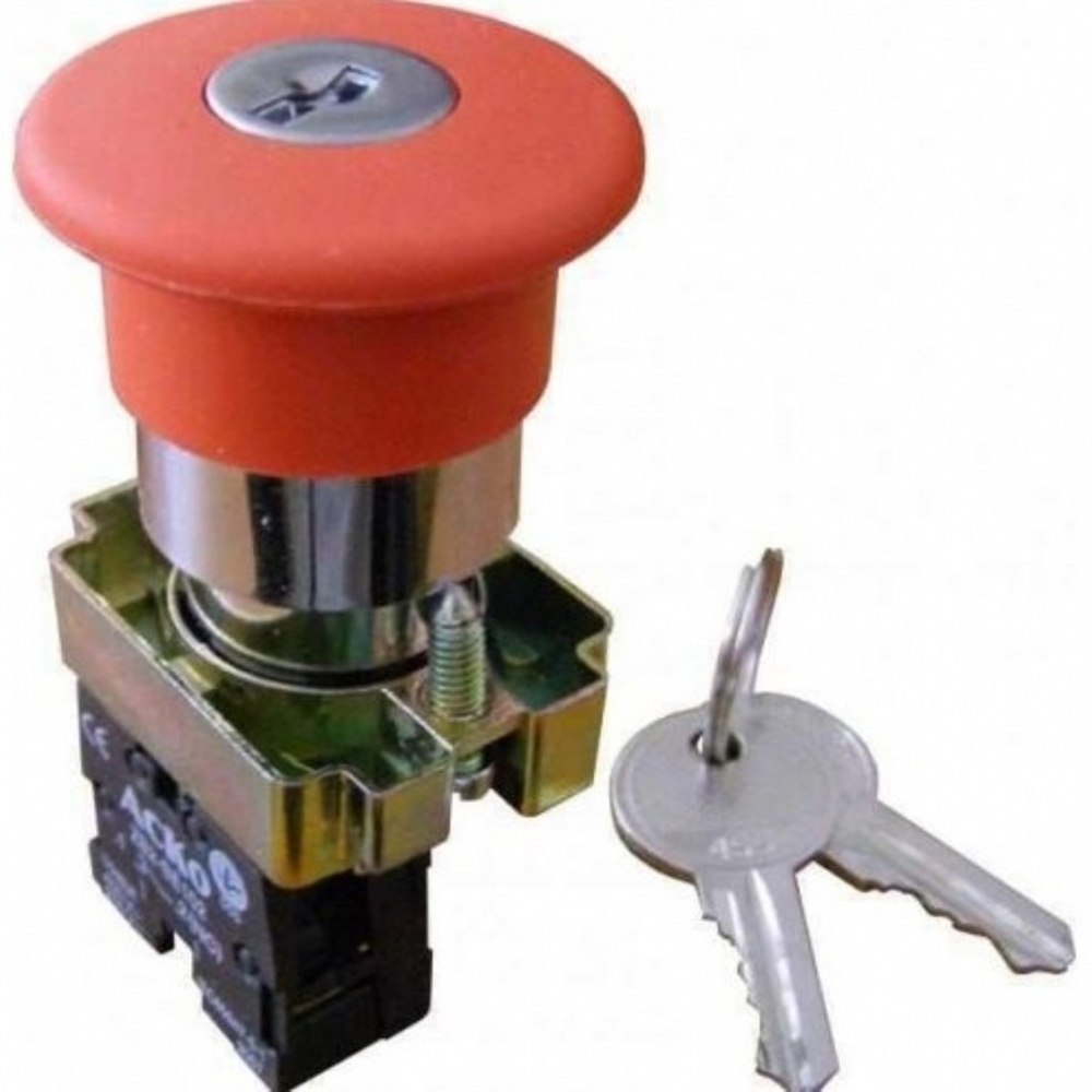 ACİL STOP BUTON KİLİTLİ LAY2-BS 142 METAL