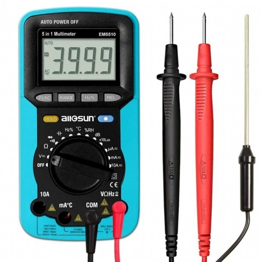 ALLSUN EM5510 LÜX-NEM-ISI-DESİBEL AMP VOLTAJ MULTİMETRE