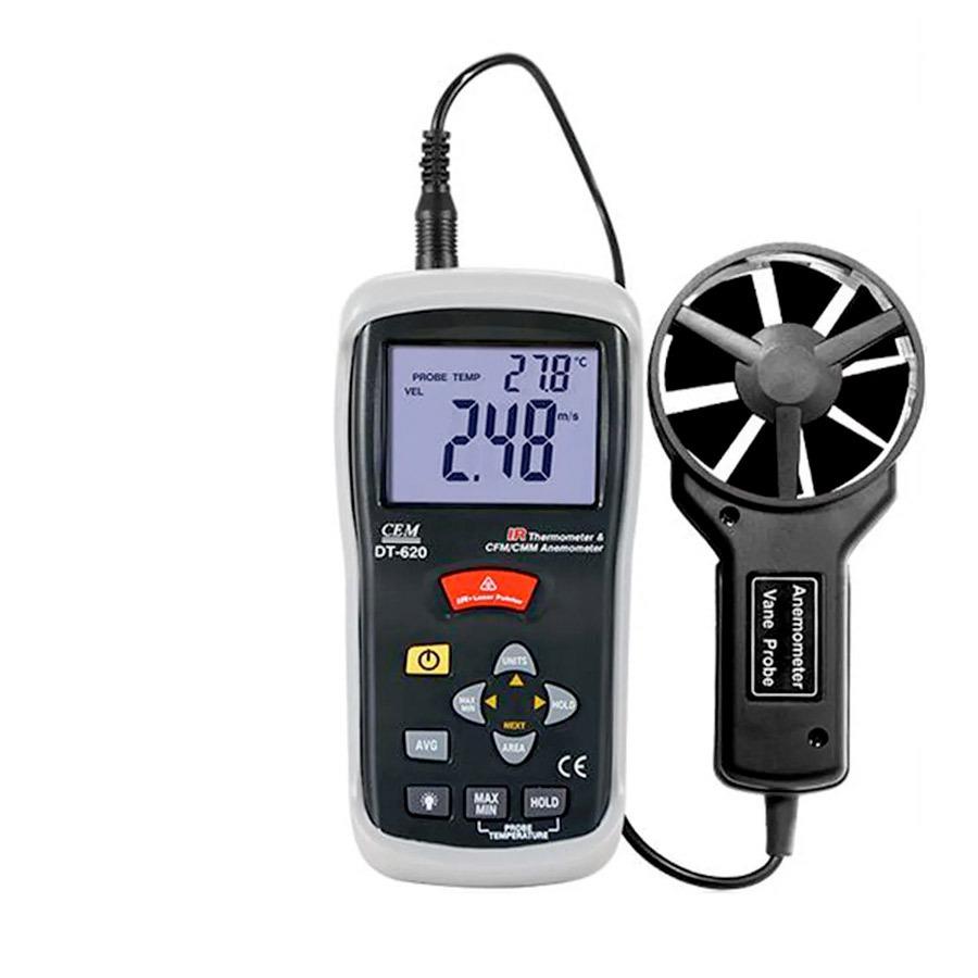 Cem DT-620 CFM/CMM Anemometre ve Kızılötesi TermometreCEMÖLÇÜM CİHAZLARI
