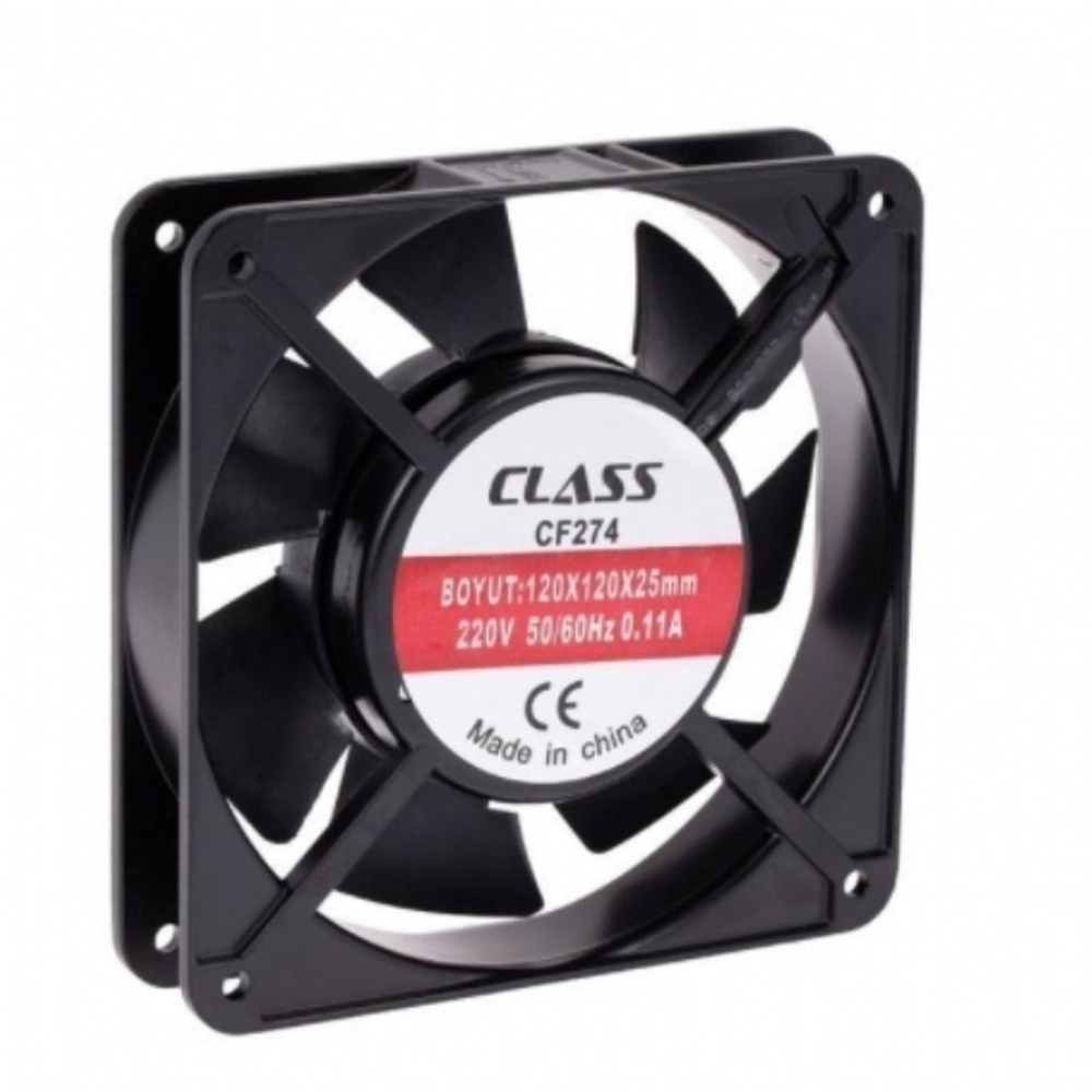 Class 120x120x25 AC 220V Kare Fan
