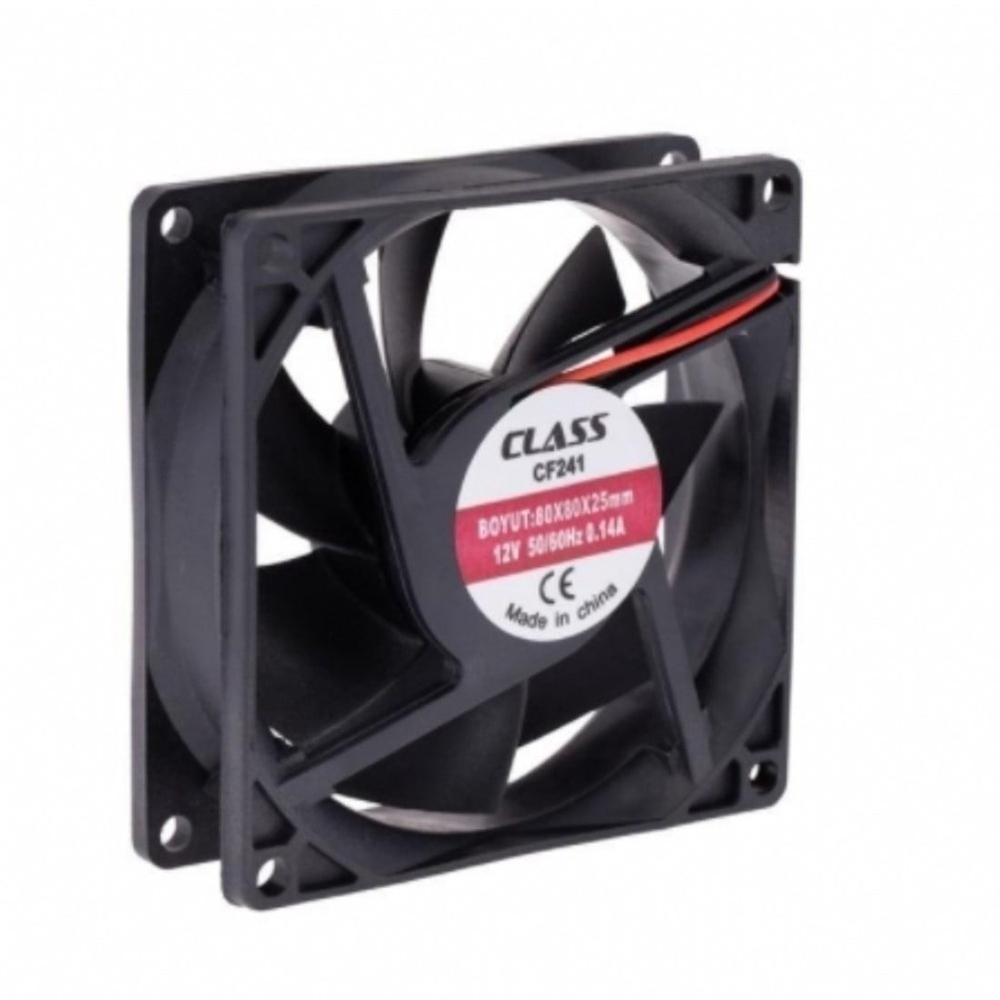 Class 80x80x25 DC 12V Kare Fan