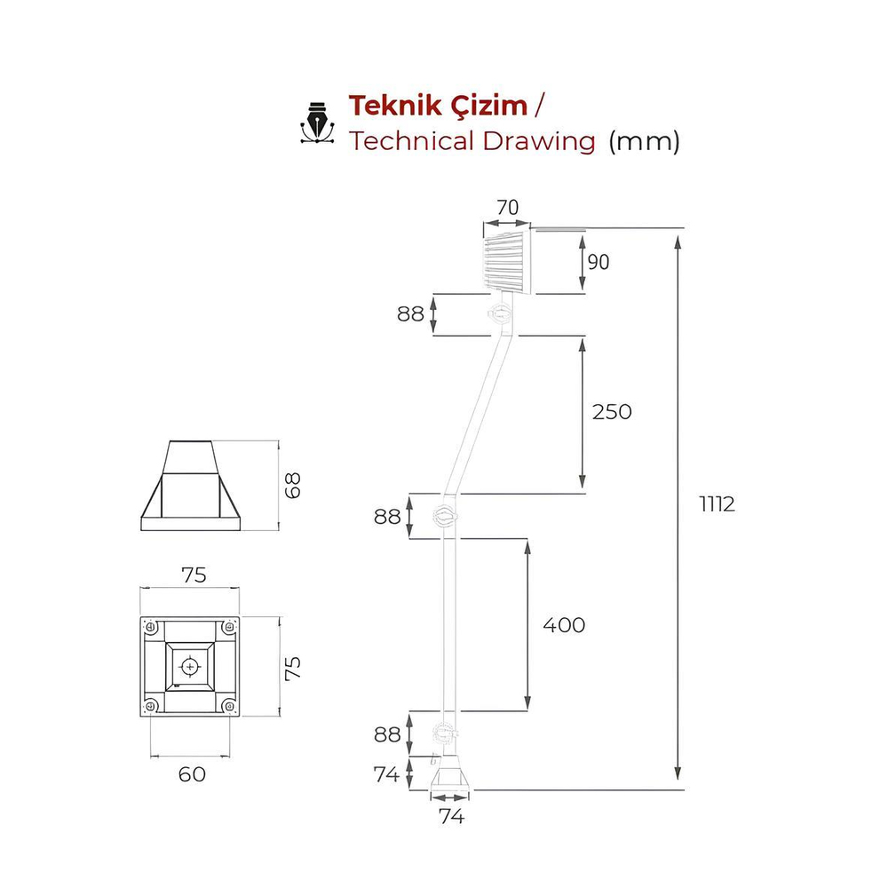 Mtr-L-38-67 Makina Aydınlatma Lambası 220V