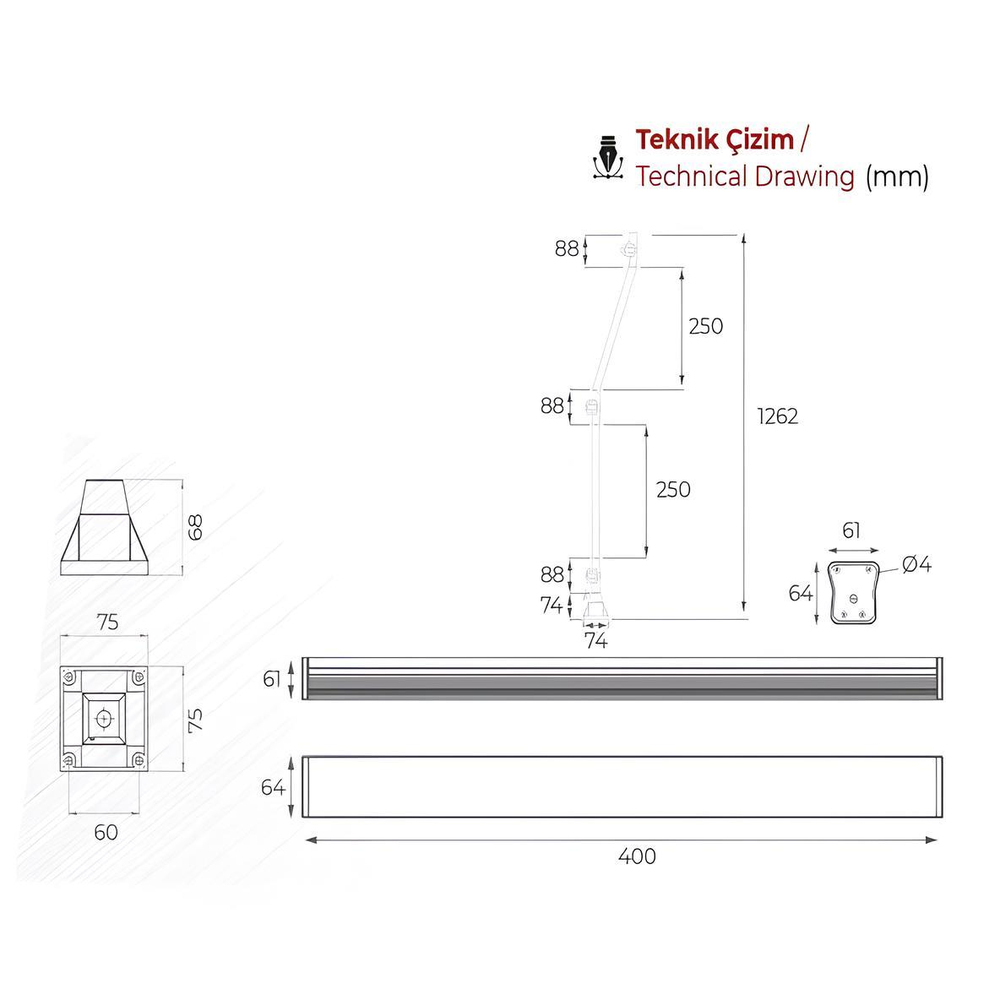 MTR-L-610-67 Teknisyen Aydınlatma Lambası 24V
