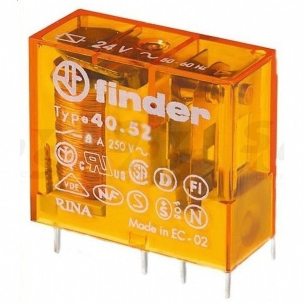Finder 40.52.8.024 Serisi 24V AC Minyatür Pcb Röle