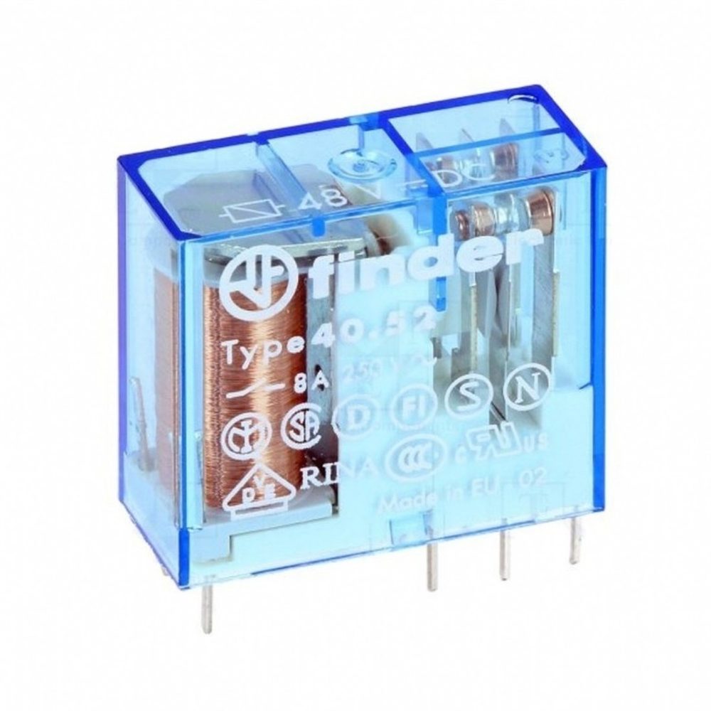 Finder 40.52.9.048.0000 Serisi 48V DC Minyatür Pcb Röle