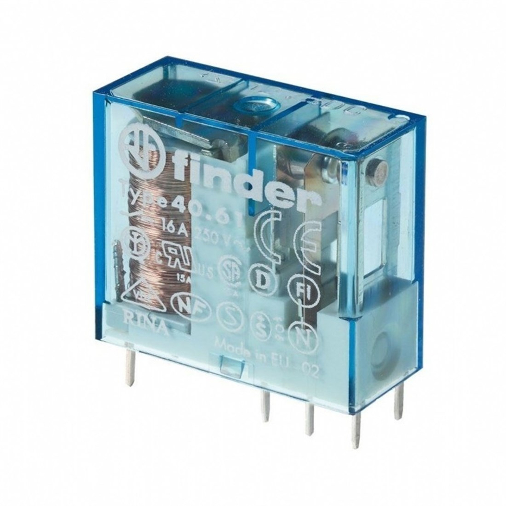 Finder 40.61.9.018.0000 1CO 16A 18V DC Minyatür Pcb Röle