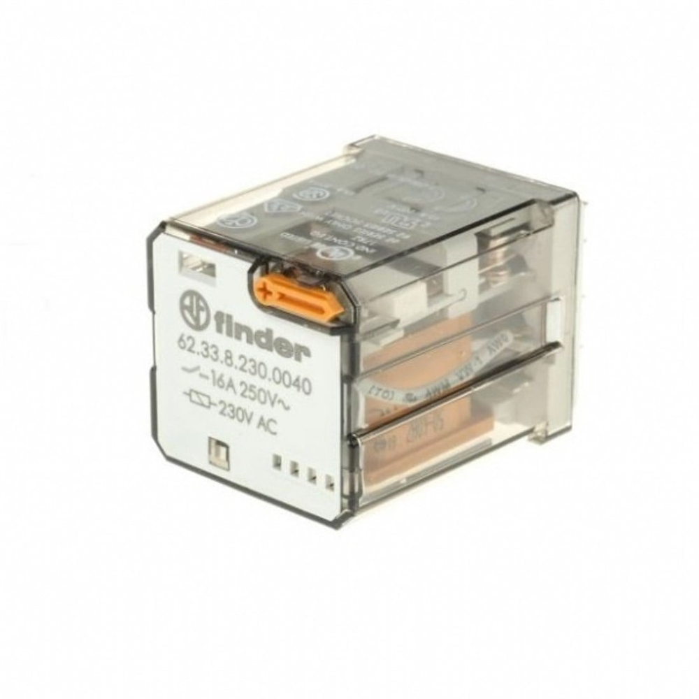 Finder 62.33.8.230.0040 Soket Tipi Faston 187 4.8x0.5mm AgCdO 3CO 16A 230V AC
