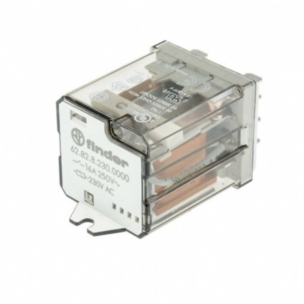 Finder 62.82.8.230.0000 Arkadan Montajlı Faston 250 6.3x0.8mm AgCdO 2CO 16A 230V AC