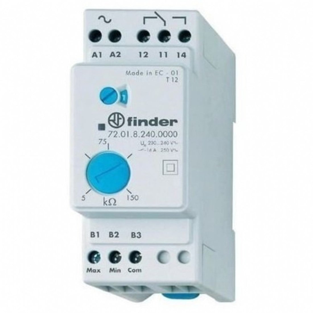 Finder 72.01.8.240.0000 5 150k Ohm Arasında Ayarlanabilir Seviye Kontrol 230 240V AC