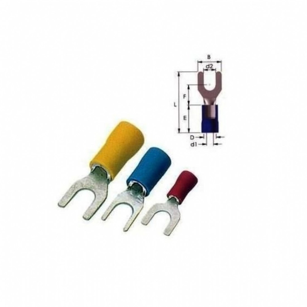 GÇU-3002 - 1.50-2.50mm Çatal İzoleli Kablo Pabucu 200 adet