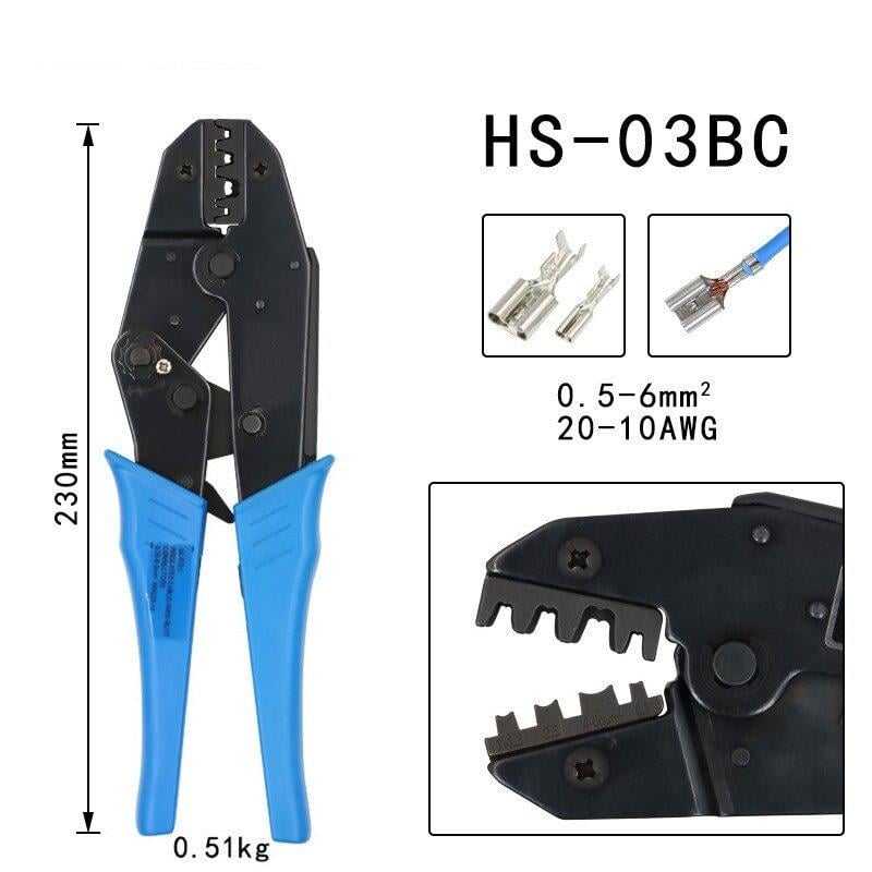 HS-03BC İzolesiz Terminal Sıkma Pensesi 0,5mm/6,00 mm  MET-ARAGT EL ALETLERİ