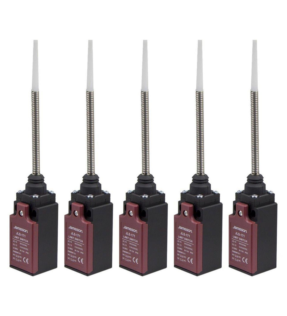 JLS-171 Çok Yönlü Spiral Tel Plastik Uç 1NO+1NC Limit Switch 10 ADETJAMESONSWITCHLER - ANAHTARLAR