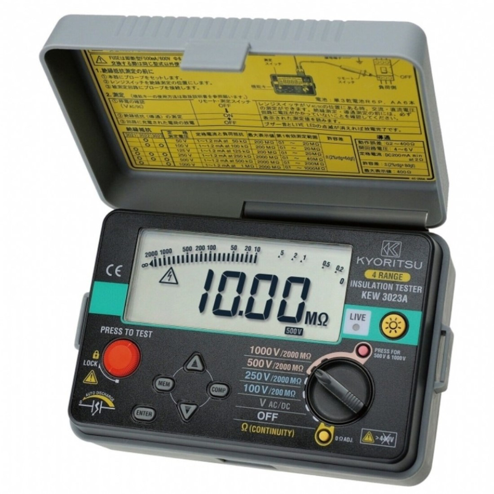 Kyorıtsu KEW 3023A 4 Kademeli Dijital İzolasyon-Süreklilik Test Cihazı 1000V