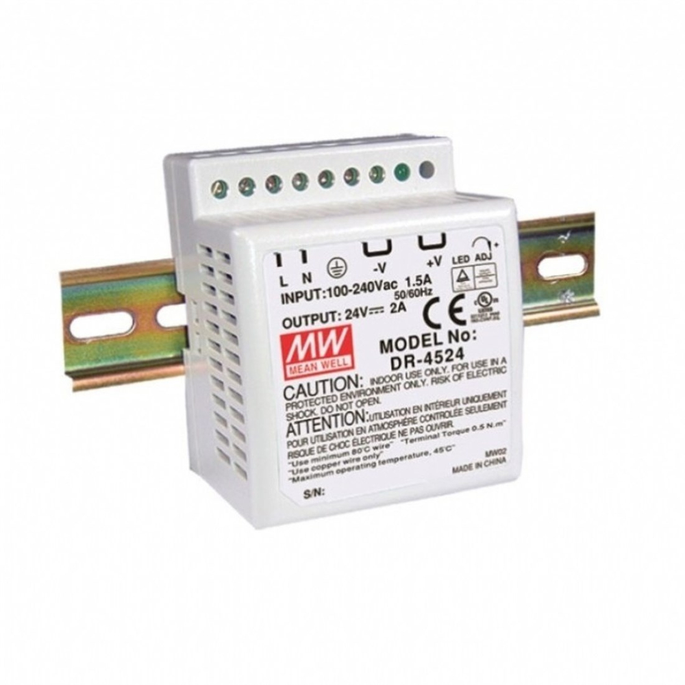 Meanwell DR-45-15 Ray Montaj Güç Kaynağı