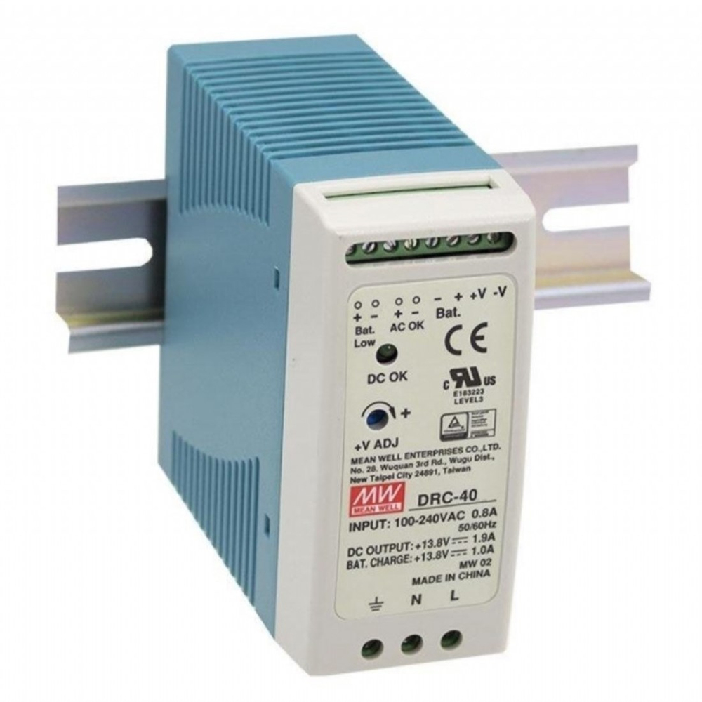 Meanwell Drc-40B Ups Fonksiyonlu Ray Montaj Akü Şarj Cihazı