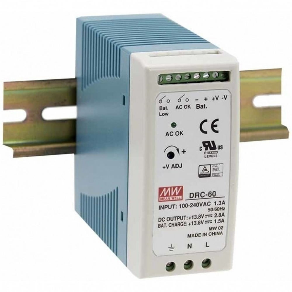 Meanwell Drc-60B Ups Fonksiyonlu Ray Montaj Akü Şarj Cihazı