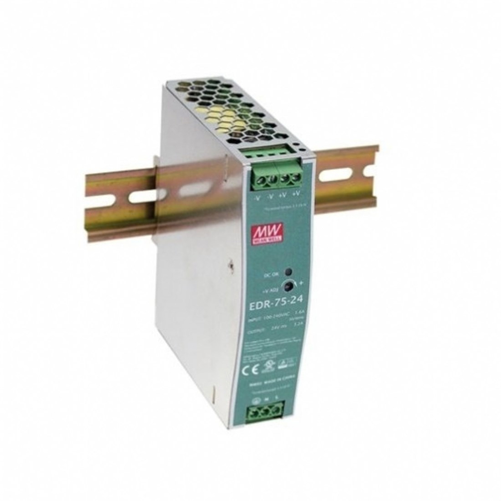 Meanwell EDR-75-12 Tek Faz Ray Montaj Güç Kaynağı