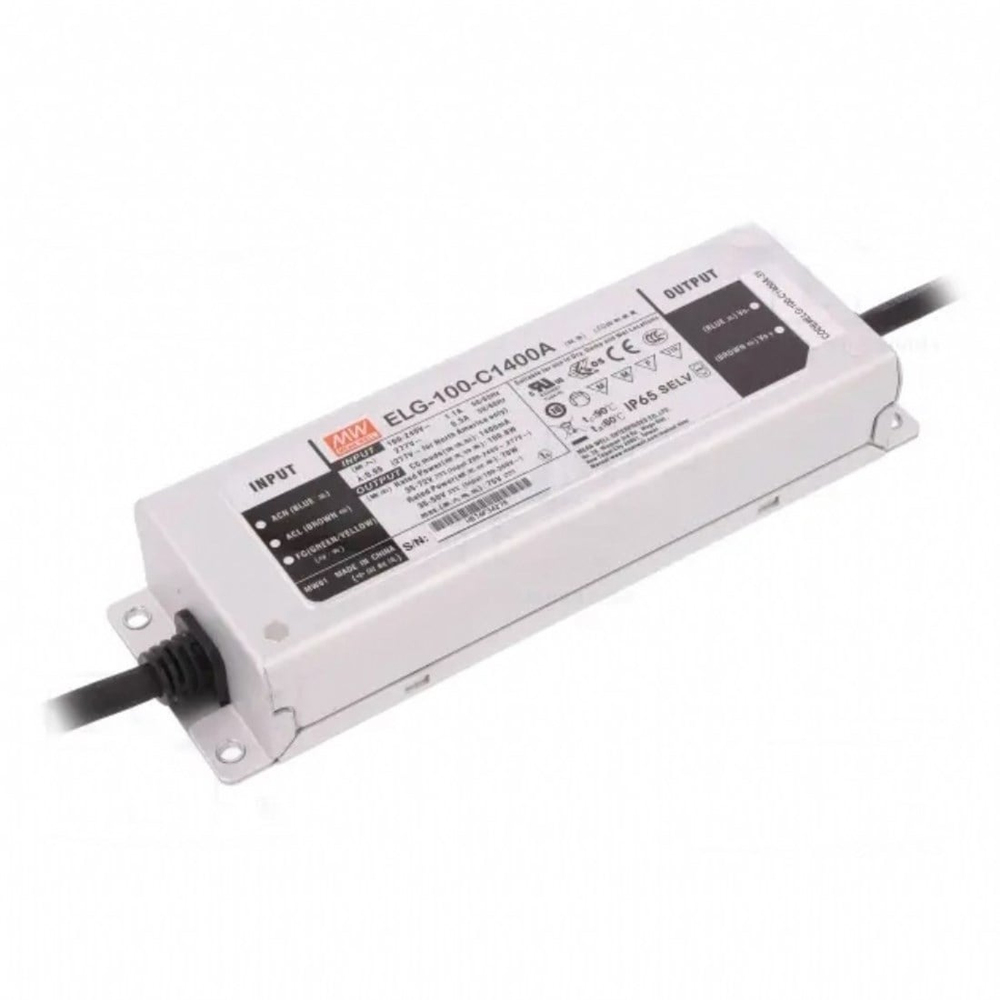 Meanwell ELG-100-C1400A Ayarlanabilir Metal Kasa Led Güç Kaynağı