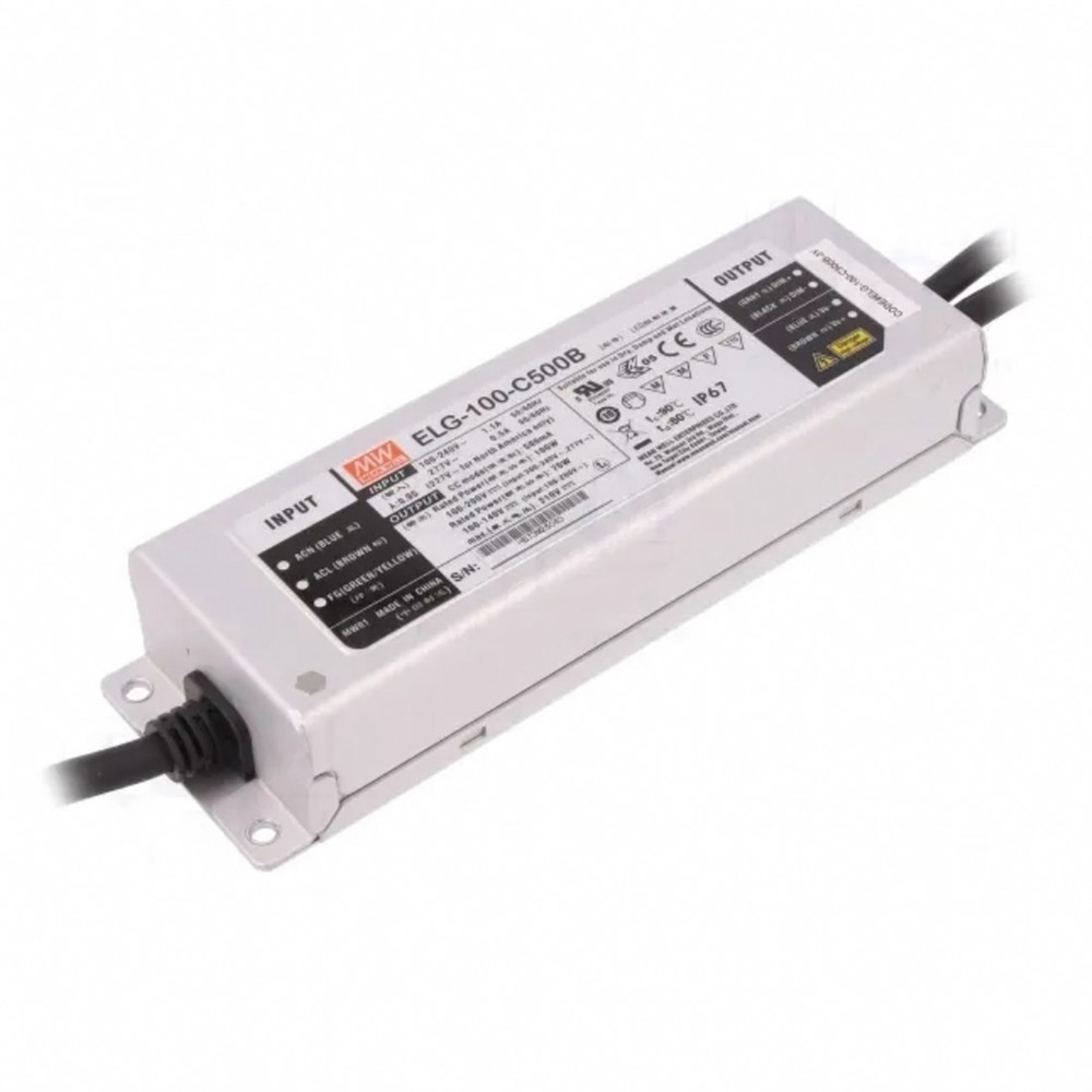 Meanwell ELG-100-C500B Dimedilebilir Metal Kasa Led Güç Kaynağı