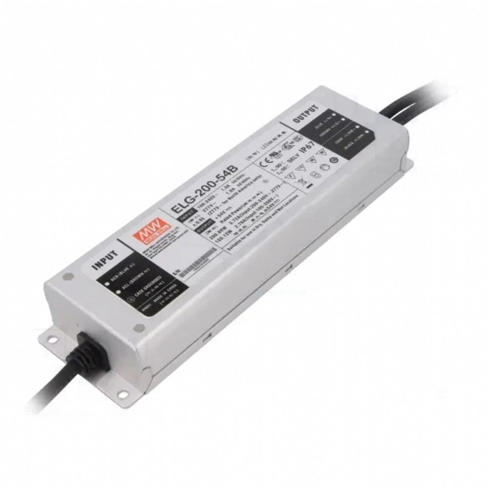Meanwell ELG-200-54B Dimedilebilir Metal Kasa Led Güç Kaynağı