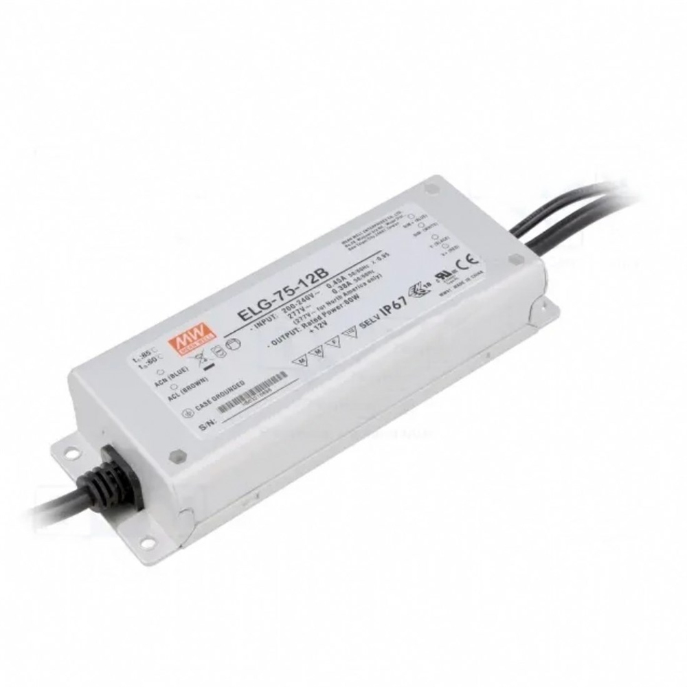 Meanwell ELG-75-12B Dimedilebilir Metal Kasa Led Güç Kaynağı