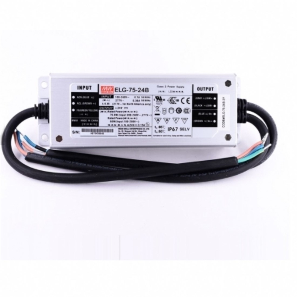 Meanwell ELG-75-24B Dimedilebilir Metal Kasa Led Güç Kaynağı