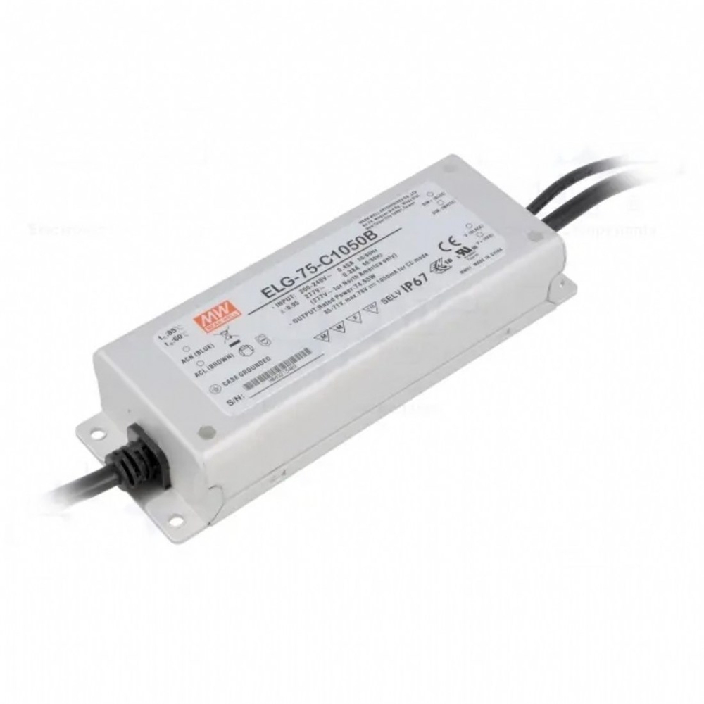 Meanwell ELG-75-C1050B Dimedilebilir Metal Kasa Led Güç Kaynağı