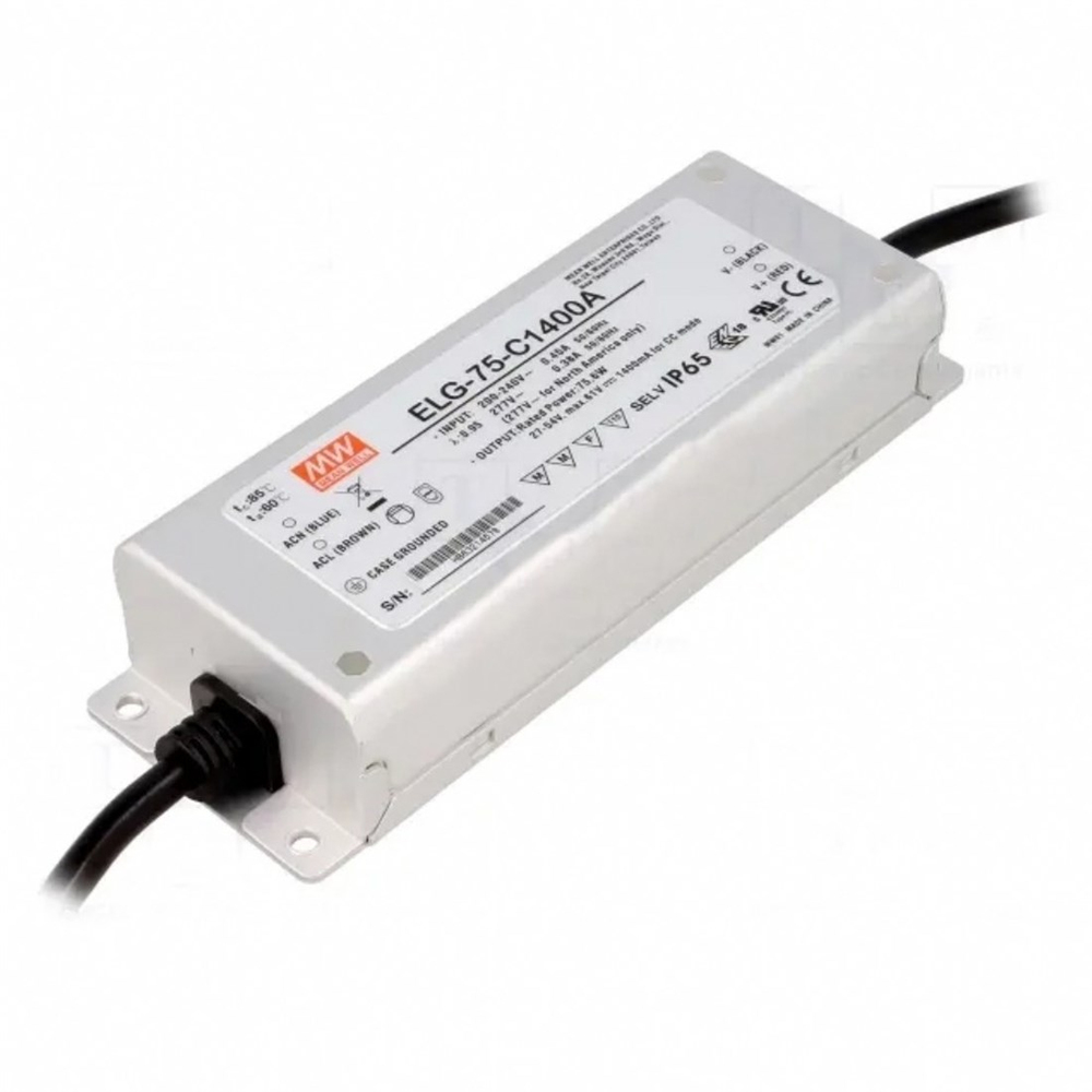 Meanwell ELG-75-C1400A Ayarlanabilir Metal Kasa Led Güç Kaynağı