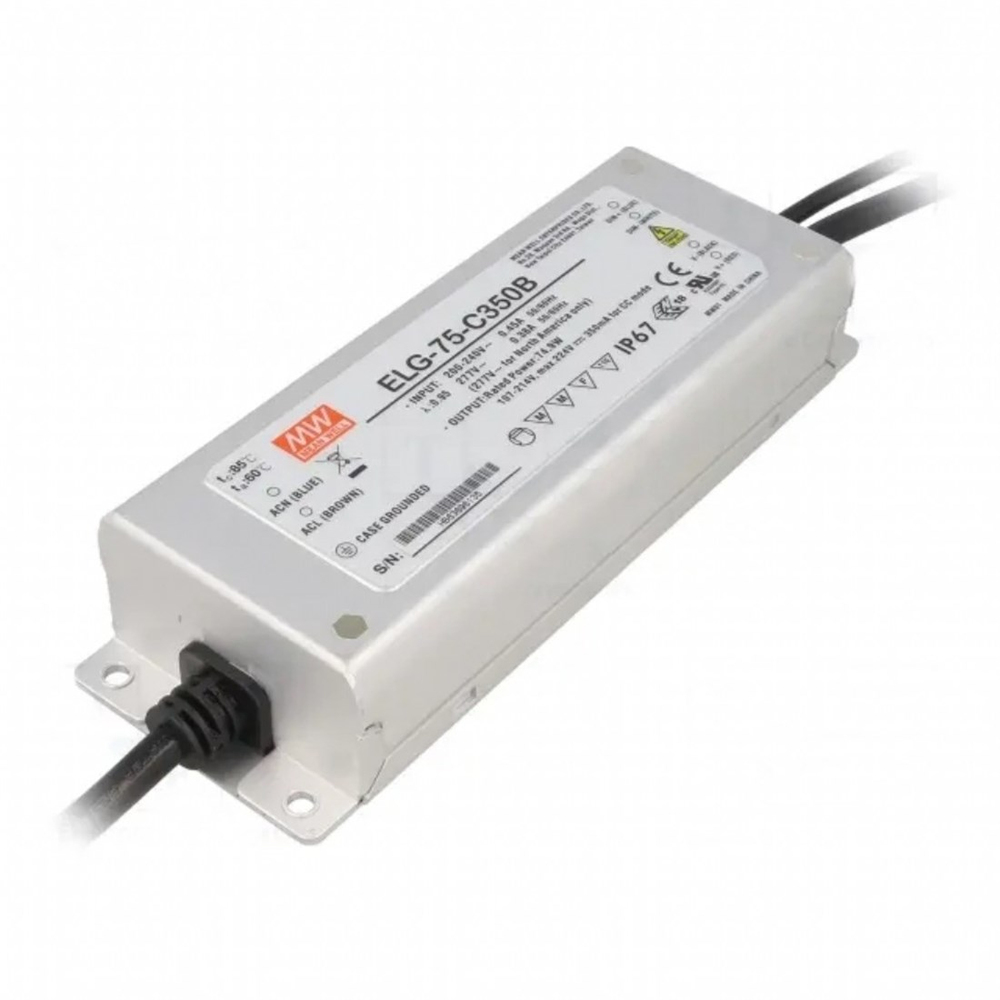 Meanwell ELG-75-C350B Dimedilebilir Metal Kasa Led Güç Kaynağı
