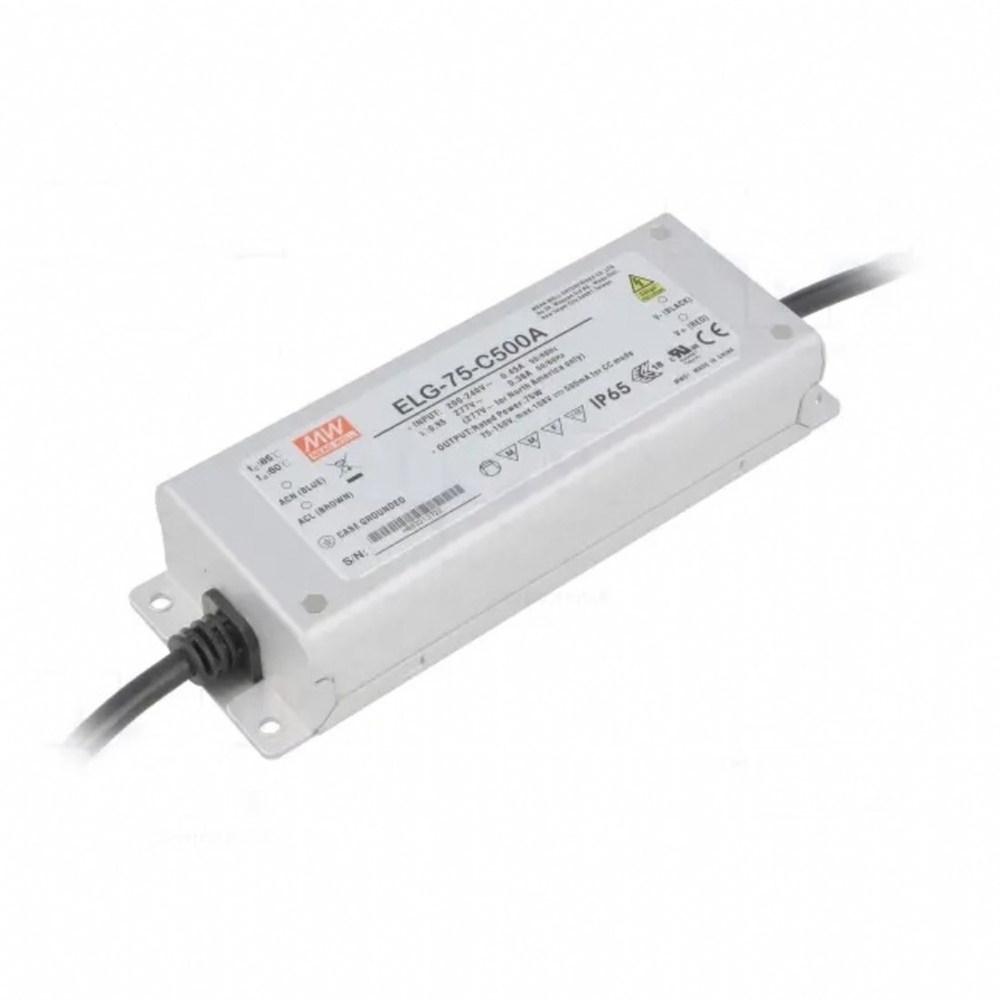 Meanwell ELG-75-C500A Ayarlanabilir Metal Kasa Led Güç Kaynağı
