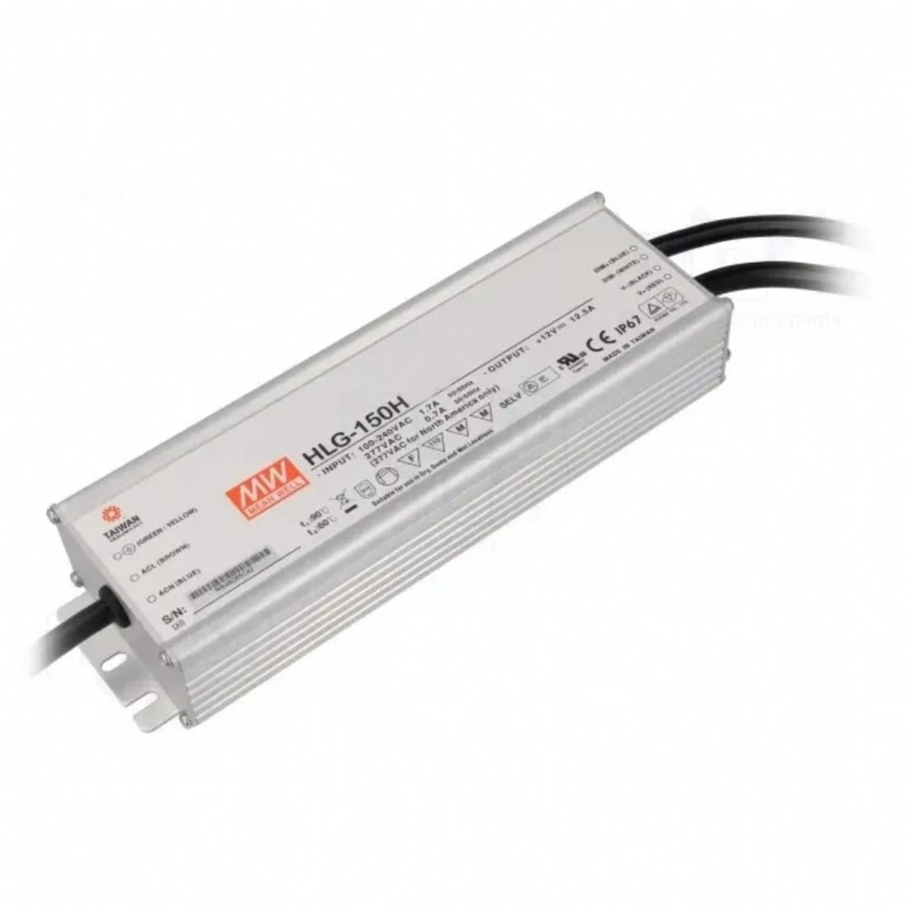 Meanwell HLG-150H-12B Dimedilebilir Metal Kasa Led Güç Kaynağı