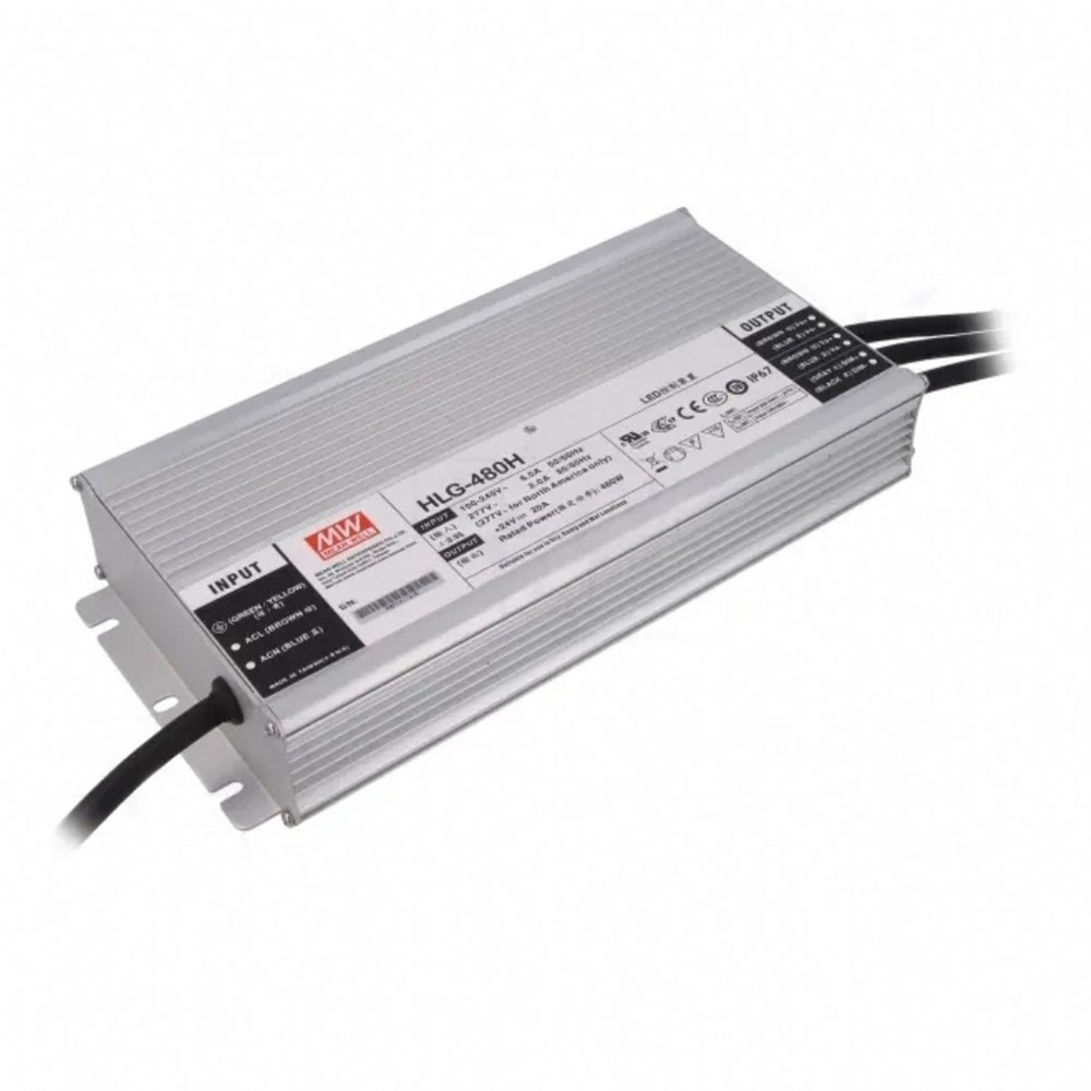 Meanwell HLG-480H-C3500B Dimedilebilir Metal Kasa Led Güç Kaynağı