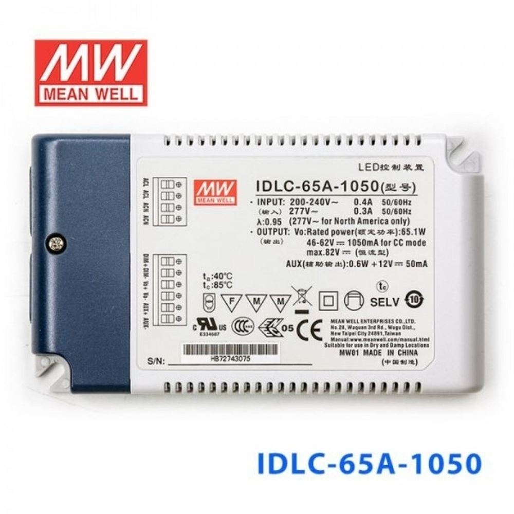Meanwell IDLC-65A-1050 Sabit Akım Dimlenebilir