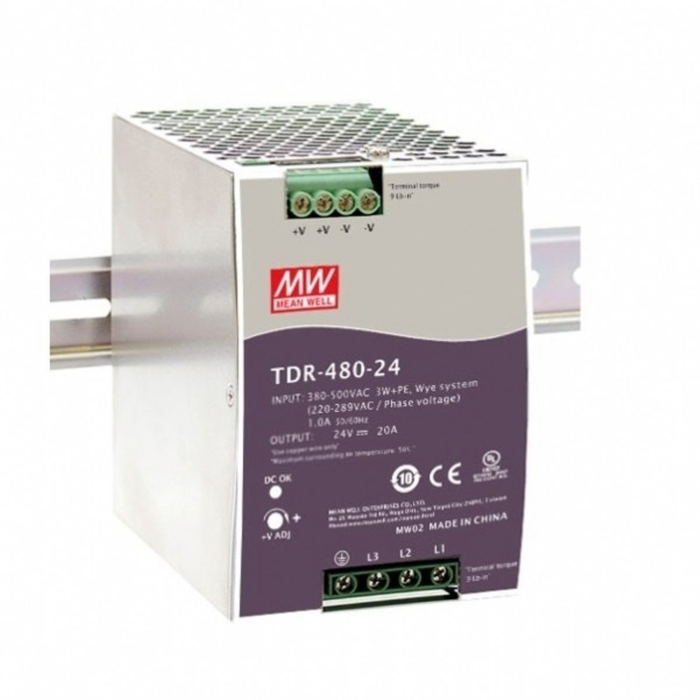 Meanwell TDR-480-48 3 Faz Ray Montaj Güç Kaynağı