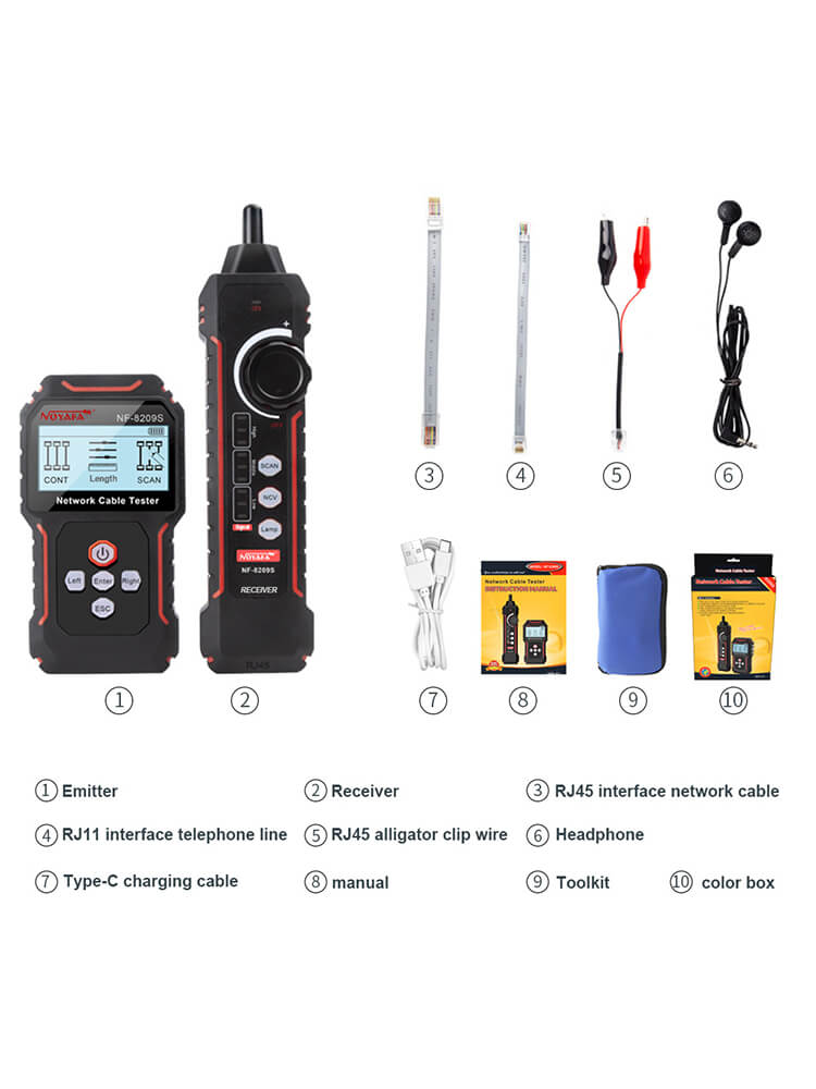 NF-8209S Ag Kablosu Test Cihazı Kablo Bulucu 