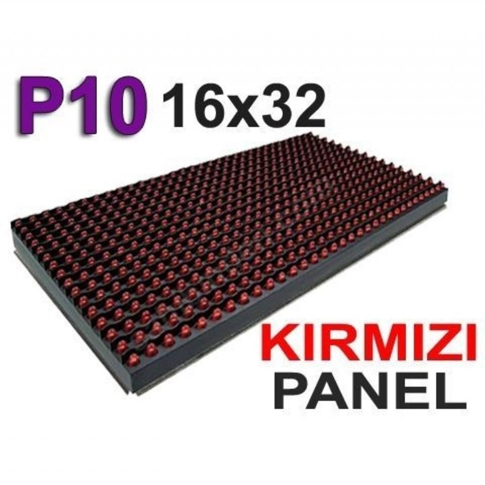 P10 Grafik Led Panel Kırmızı 16x32mm