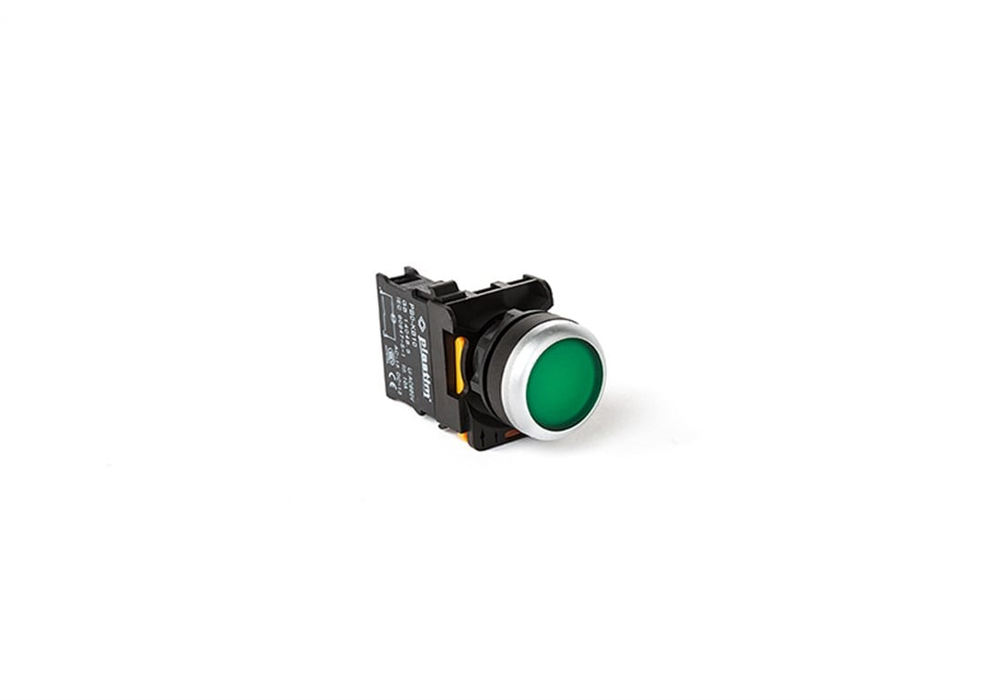 PB0-AW33B5 Işıklı Buton Yeşil 1NO LED 24V 10 Adet