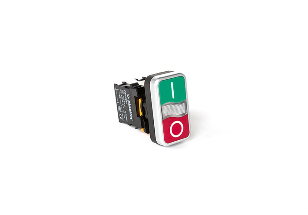 PB0-AW734B5 Işıklı İkiz Buton 1N0+1NC LED24V 10 Adet