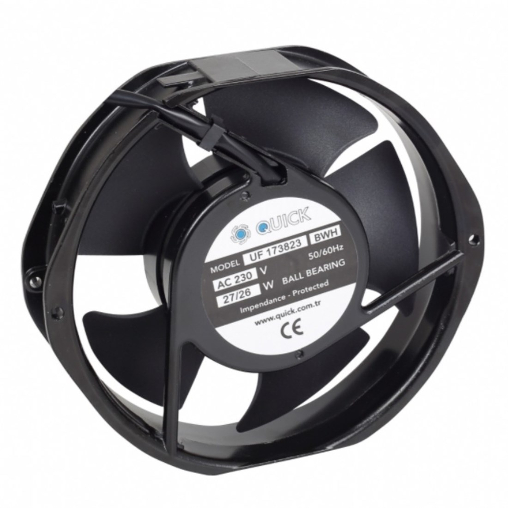 Quick 172x150x38 Rulmanlı Metal Kasa Fan 230VAC - UF-173823 BWH